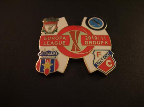Europa League 2010-2011 Group K met Fc Utrecht , Liverpool, Steaua Boekarest,en Napoli